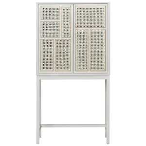 Design House Stockholm Cabinet vitré Air Blanc, rotin