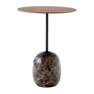 &Tradition Table Lato LN8 Lacquered walnut-Emperador marble