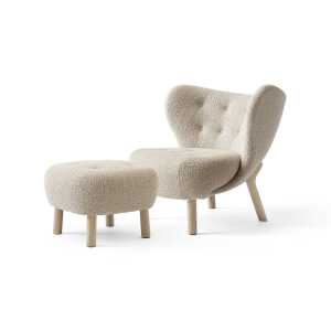 &Tradition Little Petra VB1 fauteuil et pouf ATD1 Chêne huilé blanc-Karakorum