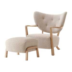 &Tradition Chaise longue Wulff ATD2 fauteuil et pouf ATD3 Chêne huilé-Karakorum