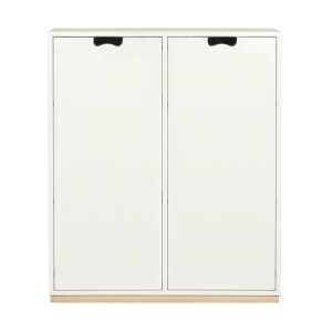 Asplund Armoire Snö E white, base en bouleau, portes opaques, dj.30 cm