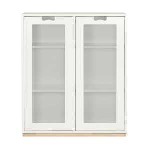 Asplund Vitrine Snö E white,support en bouleau, dj.30 cm