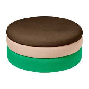 Broste Copenhagen Pouf Pond 30 cm Emerald green-rose-coffee