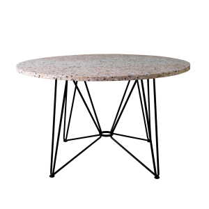 Acapulco Design – The Ring Table, H 74 x Ø 120 cm, pierre terrazzo