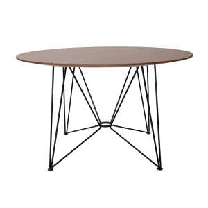 Acapulco Design – The Ring Table, H 74 x Ø 120 cm, placage noyer / noir
