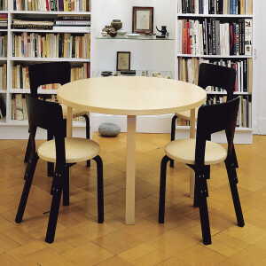 Artek – 90A Table, H 74 cm / placage bouleau