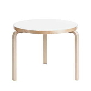 Artek – 90B Table H 74 cm, bouleau / blanc