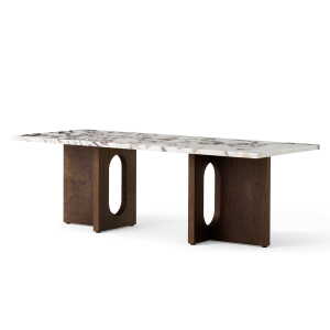 Audo – Androgyne Table basse 120 x 45 cm, chêne foncé / Calacatta Viola