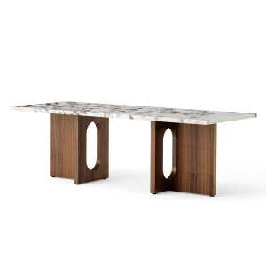 Audo – Androgyne Table basse 120 x 45 cm, noyer / Calacatta Viola