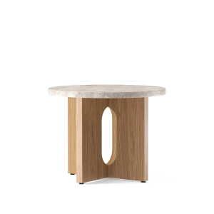 Audo – Androgyne Table d’appoint Ø 50 cm, chêne naturel / Kunis Breccia