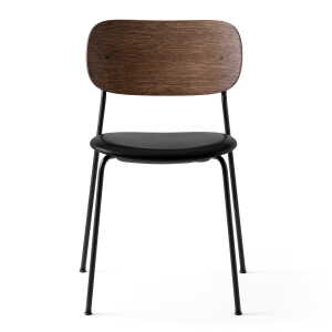 Audo – Co Dining Chair, noir / cuir noir / chêne teinté