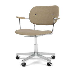 Audo – Co Task Chaise de bureau avec accoudoirs, beige (tissu Audo Bouclé 02)