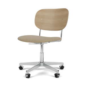 Audo – Co Task Chaise de bureau, chêne naturel / beige (tissu Audo Bouclé 02)