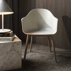 Audo – Harbour Chair (bois), chêne foncé / gris clair