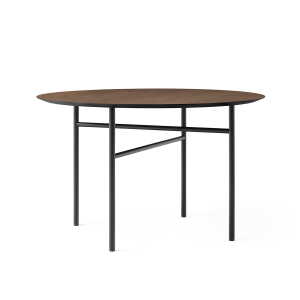 Audo – Snaregade Table, Ø 120 cm, placage chêne teinté foncé