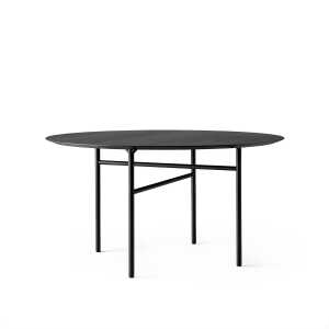 Audo – Snaregade Table de salle à manger, Ø 120 cm, placage chêne teinté noir