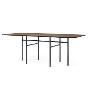 Audo – Snaregade Table de salle à manger, rectangulaire, 200 x 90 cm, noir / placage chêne teinté foncé
