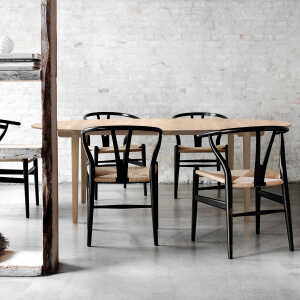 Carl Hansen – CH338 Table de salle à manger extensible, 200 x 115 cm, chêne savonné (avec rallonge pour 2 plateaux)