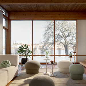 Design House Stockholm – Uno Pouf, Ø 50 cm, crème