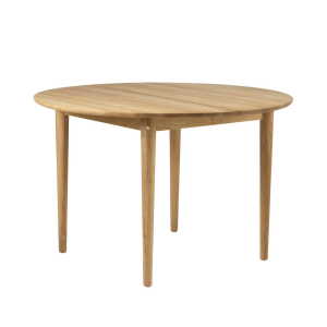 FDB Møbler – Bjørk Table de salle à manger C62, Ø 115 cm, chêne huilé