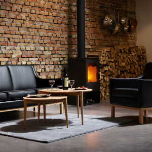 Fdb møbler – D102 table basse søs ø 55 cm, chêne laqué clair