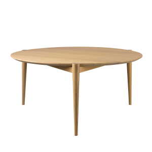 Fdb møbler – D102 table basse søs ø 85 cm, chêne laqué clair