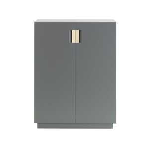 Asplund Armoire Frame 80 High storm grey, cuir natural, 42 cm