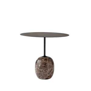 &Tradition Table d’appoint Lato LN9 noir, marbre emperador