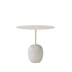 &Tradition Table d’appoint Lato LN9 blanc, marbre crema diva