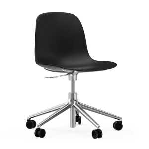 Normann Copenhagen – Chaise pivotante de bureau Form, piètement en aluminium / noir