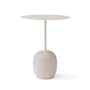 & Tradition – Lato Table d’appoint, H 50 cm / Ø 40 cm, ivory white / crema diva Marbre