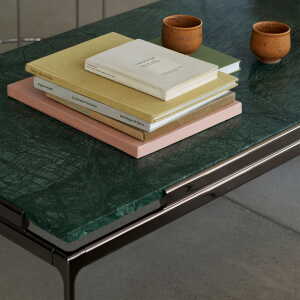 & Tradition – Sett Coffee Table LN12, Bianco Carrara / chrome foncé
