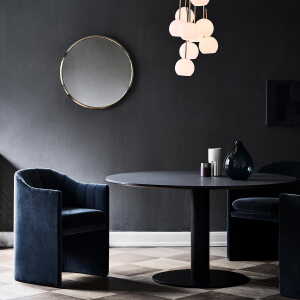 & tradition – In Between Table SK11, Ø 90 cm, chêne laqué noir