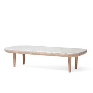 & tradition – Table basse Fly SC5, 120 x 60 cm, chêne blanc/marbre Bianco Carrara