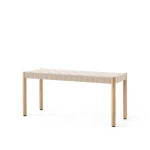 &Tradition Banc Betty TK4 oak, assise en ruban de lin tressé naturel