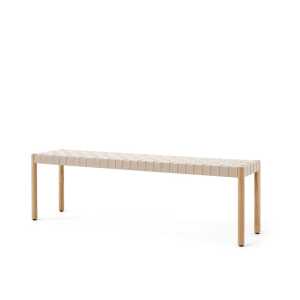 &Tradition Banc Betty TK5 oak, assise en ruban de lin tressé naturel