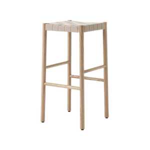 &Tradition Tabouret de bar Betty TK8 oak, assise en ruban de lin tressé naturel