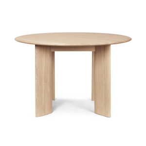 ferm LIVING – Bevel Table, Ø 117 x H 73 cm, chêne huilé blanc