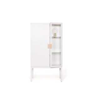 Asplund Frame Semi Vitrine white, cuir natural