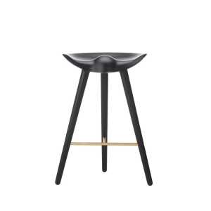 Audo Copenhagen Tabouret de bar ML 42 black stained beech, brass