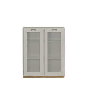 Asplund Vitrine Snö E light grey, support en chêne, dj.42 cm