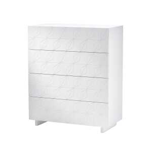 A2 Commode Stars blanc, pieds blancs