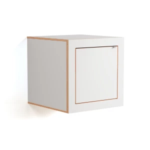 Ambivalenz – Fläpps Box Table de nuit 40 x 40 cm, blanc