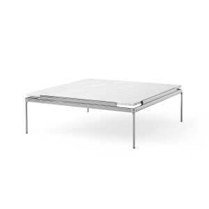 &Tradition Table basse LN13 Sett Bianco carrara-dark chrome