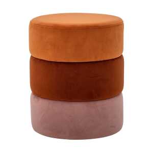 Bloomingville Pouf Bilbao Ø37×45 cm Orange