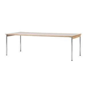 Audo Copenhagen Table de conférence Co Table 240x100cm Chrome, laminate creme