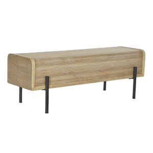 Banc banquette bois et métal DKD Home Decor