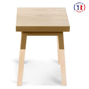 2 tabourets 100% frêne massif, assise 35 cm