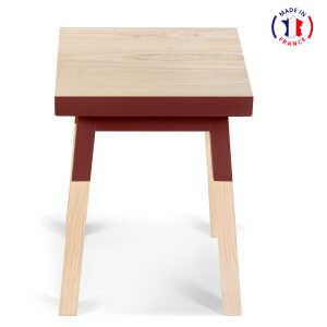 2 tabourets 100% frêne massif, assise 35 cm