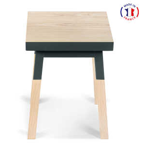 2 tabourets 100% frêne massif, assise 35 cm